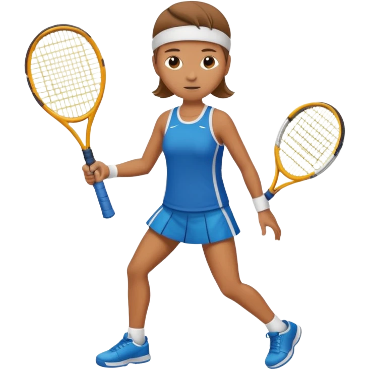 High resolution full body of a tennis player emoji