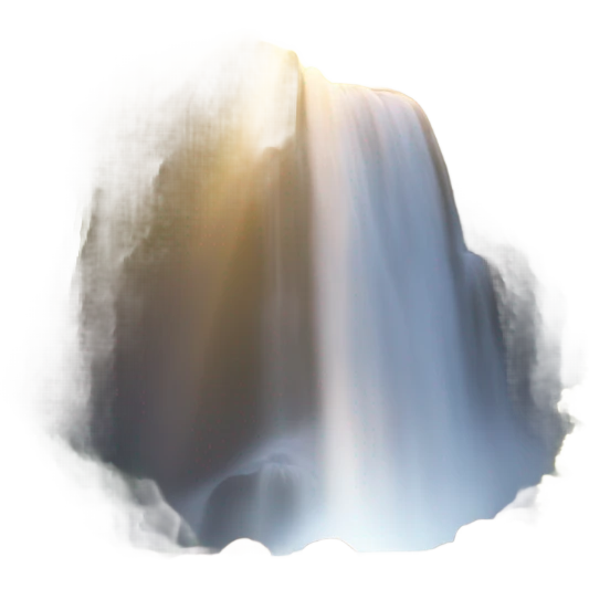 Sun Shines over a waterfall  emoji