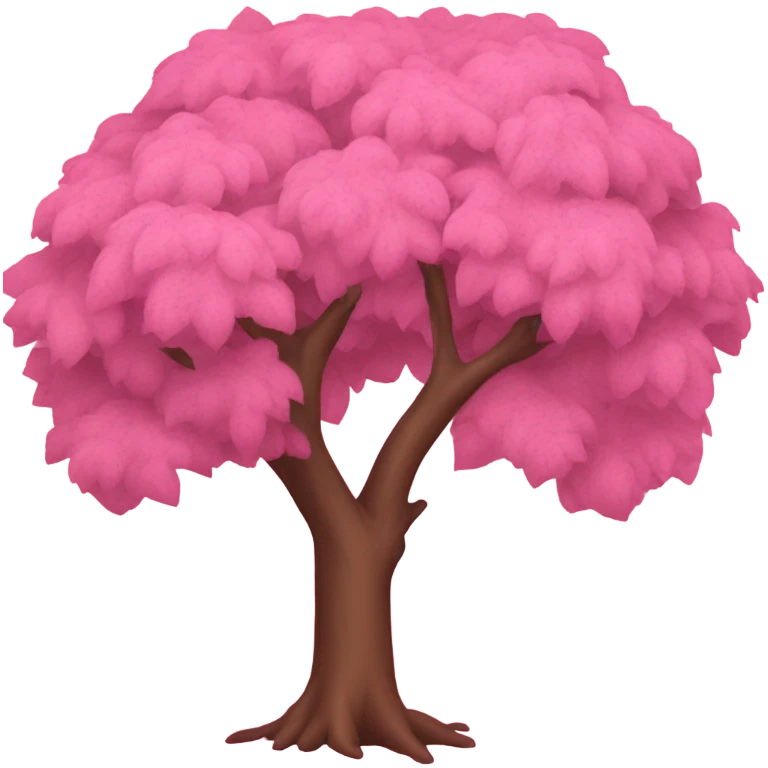 Pink tree covered with pink leaves  emoji
