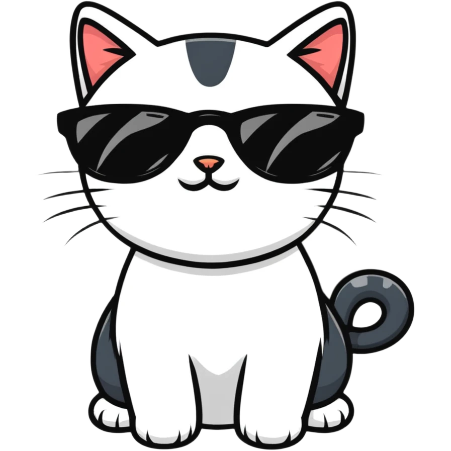 Cat with sunglasses emoji