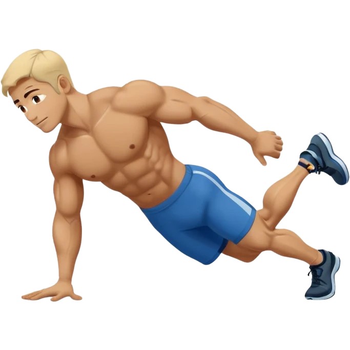 man doing Plank Waves in a crossfit training emoji