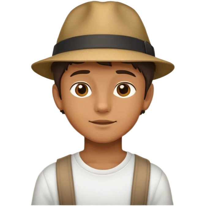 boy with hat against wall emoji