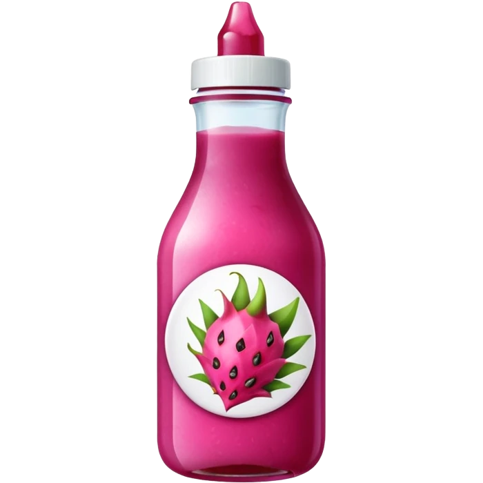 Thin tip squeeze bottle with dragonfruit jam emoji