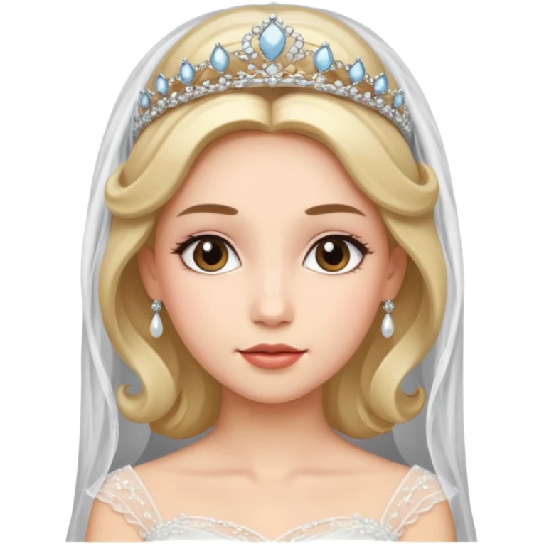bride veil, hair and tiara emoji