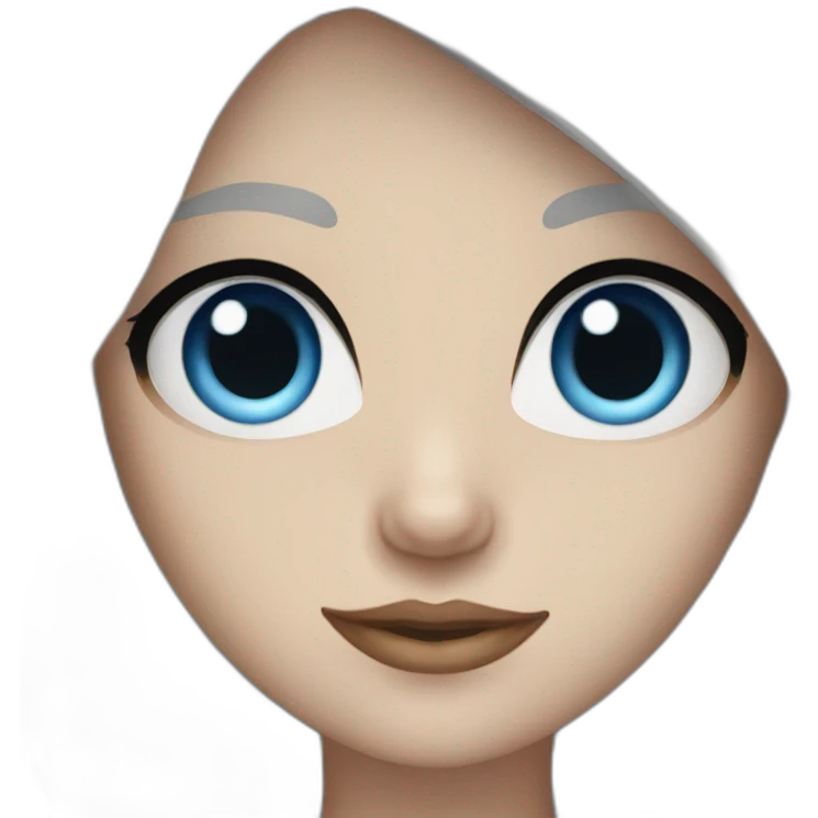 Girl with blue eyes and dark hair emoji