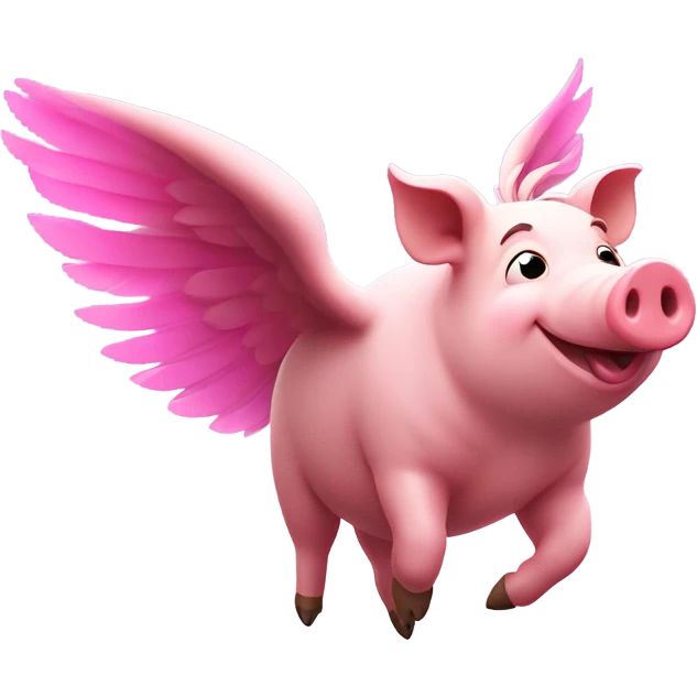 Flying pig emoji
