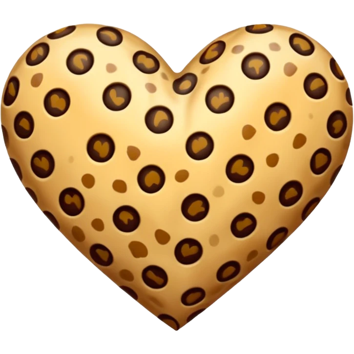 Realistic cheetah print heart emoji