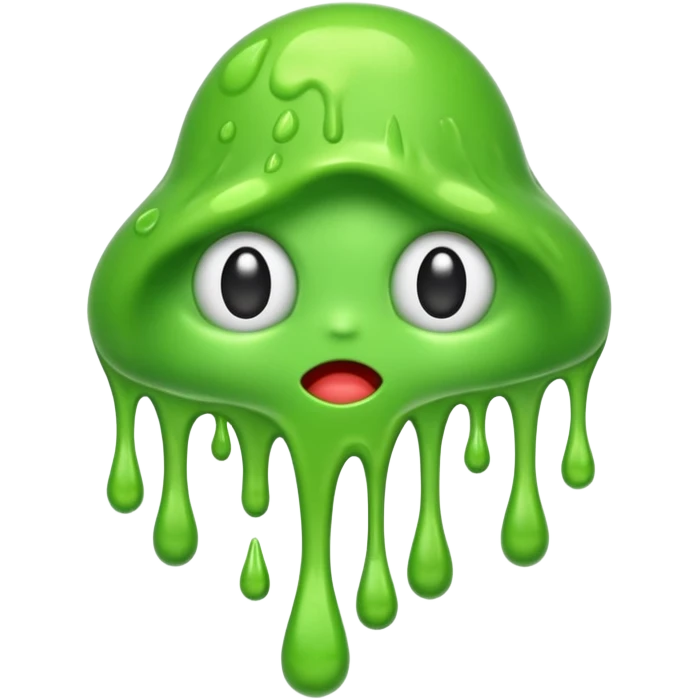 green dripping non face emoji