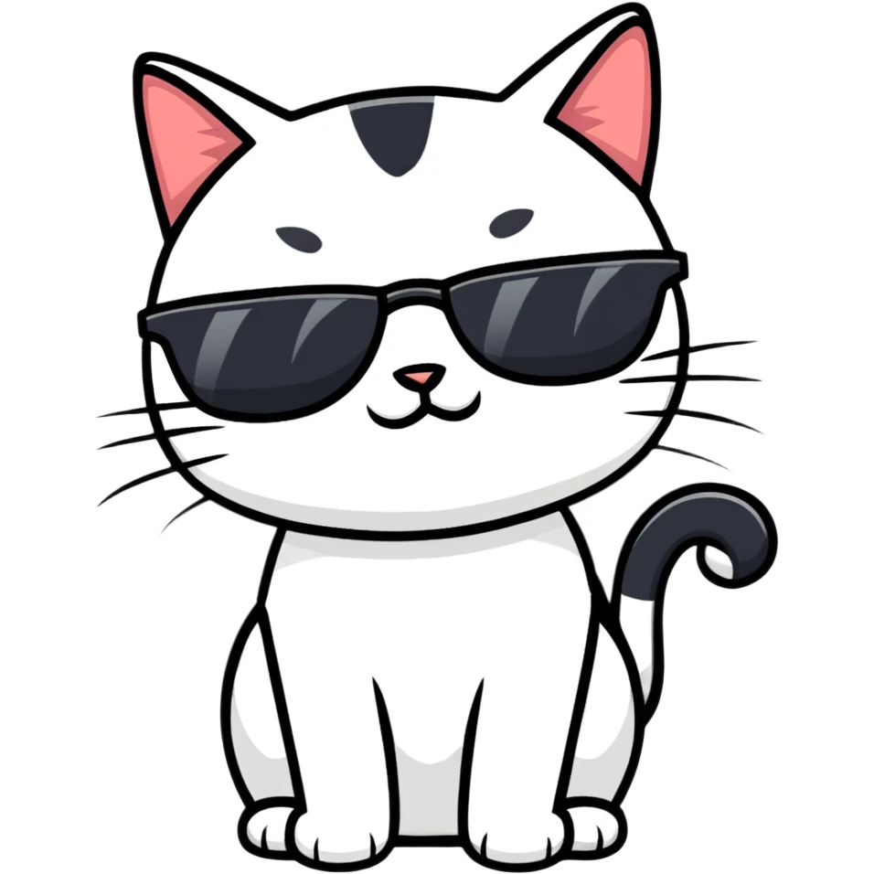 Cat with sunglasses emoji