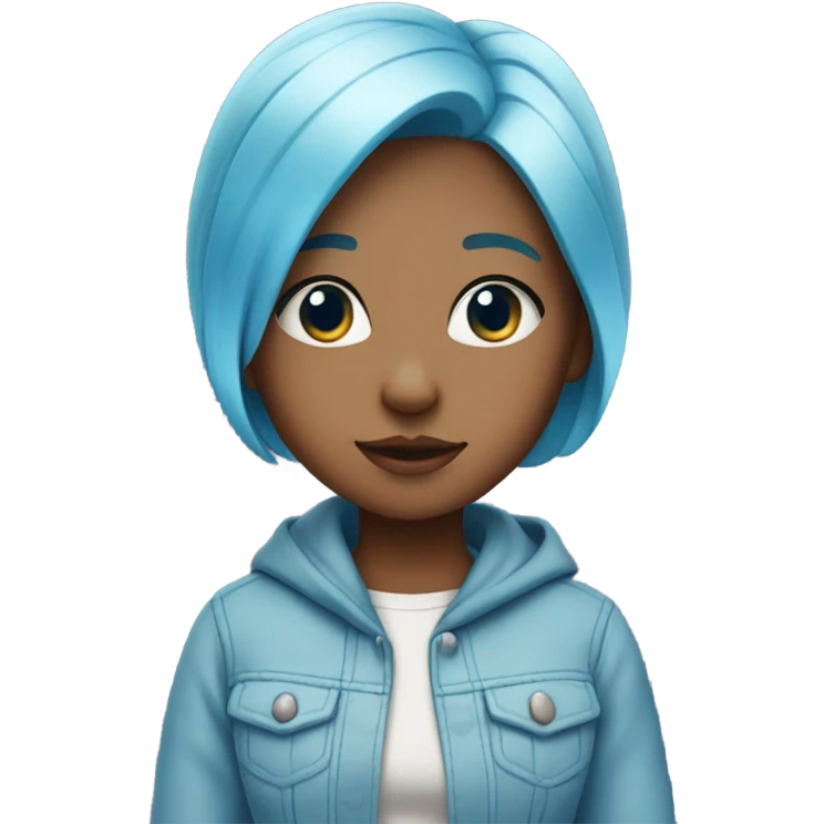 Blue clean girl emoji