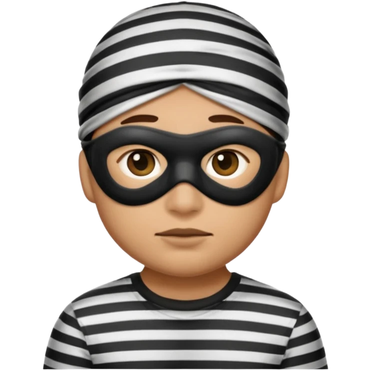 A theif robber emoji,Stripped shirt.eye mask. emoji