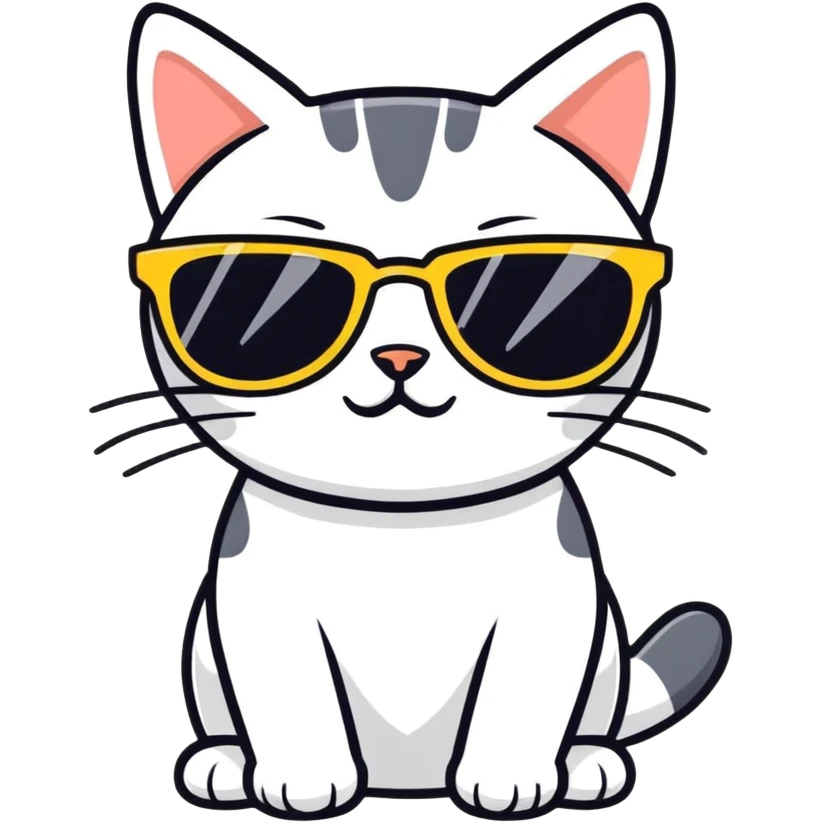Cat with sunglasses emoji