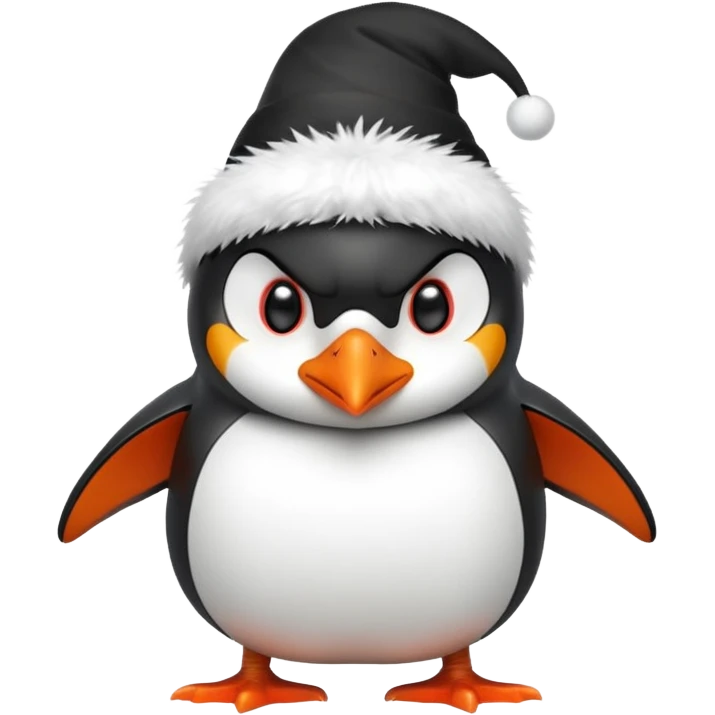 raging penguin with magical hat emoji