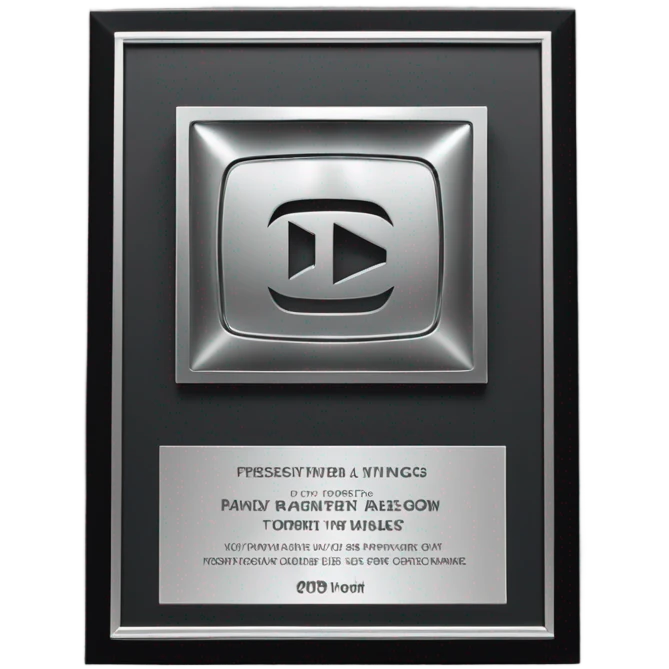 YouTube Silver Playbutton award emoji