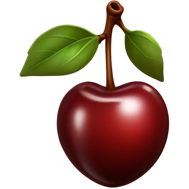 Cherry in chocolate emoji