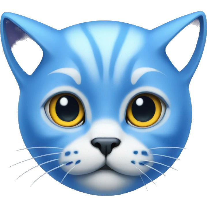 The blue atomic cat  full height emoji