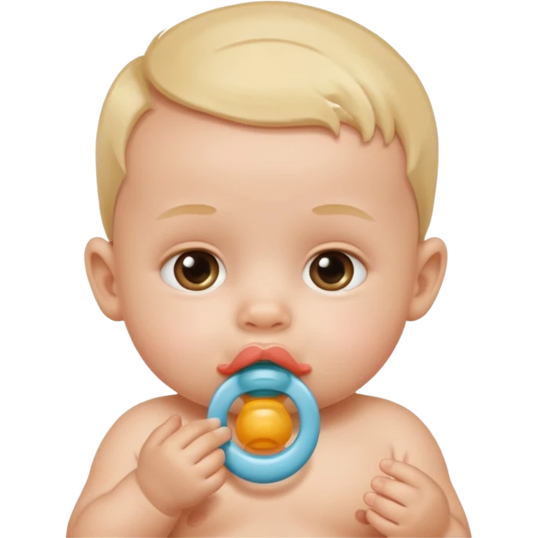 baby with pacifier on mouth emoji