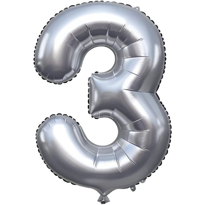 number 33 in mylar balloon emoji