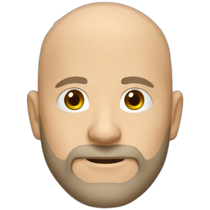 bald white man with a beard around 50yo with blue shirt emoji
