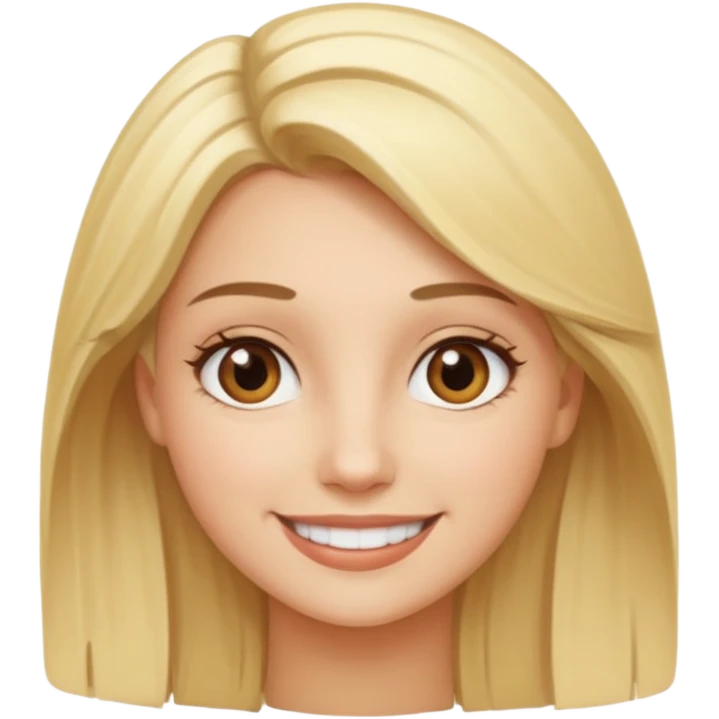 .blonde, brown eyes emoji