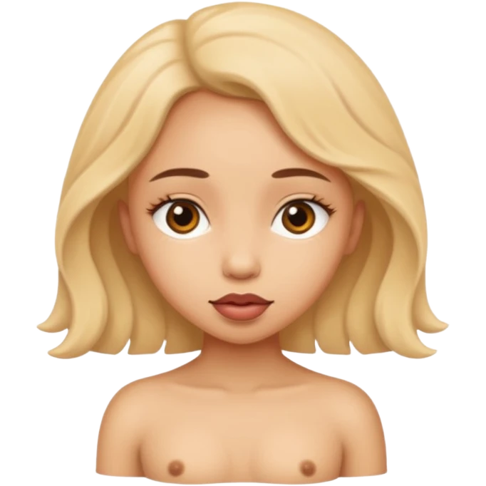 Naked vagina light skin girl vulva emoji