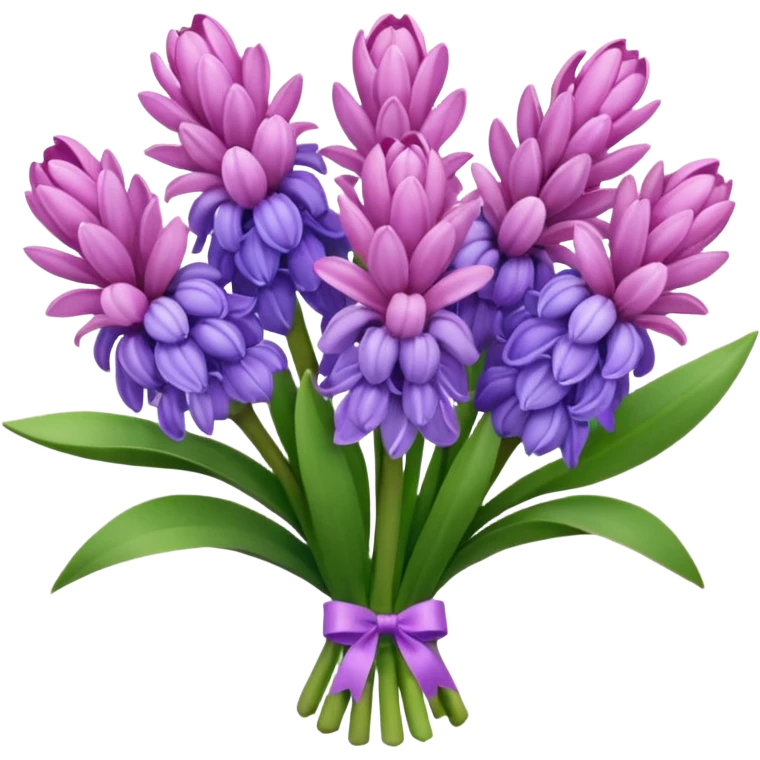 a light margenta bouquet of Hyacinth emoji