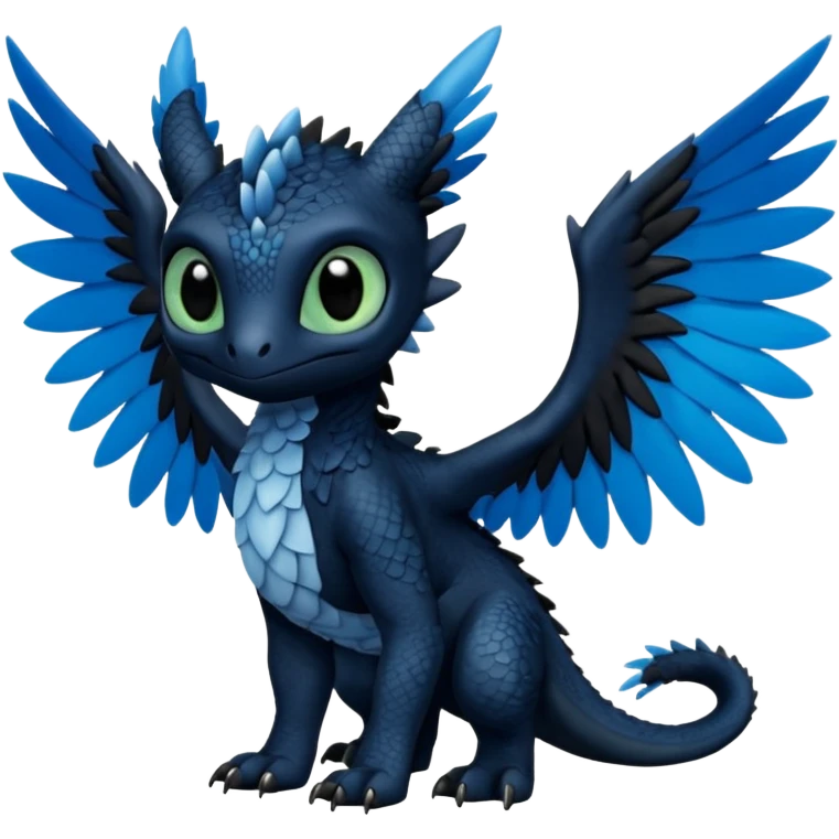 Toothless-Trico-Fakémon-hybrid-creature (full body)  emoji