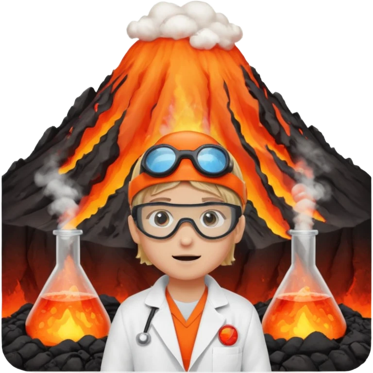 Volcano Experiment of  a kid  emoji