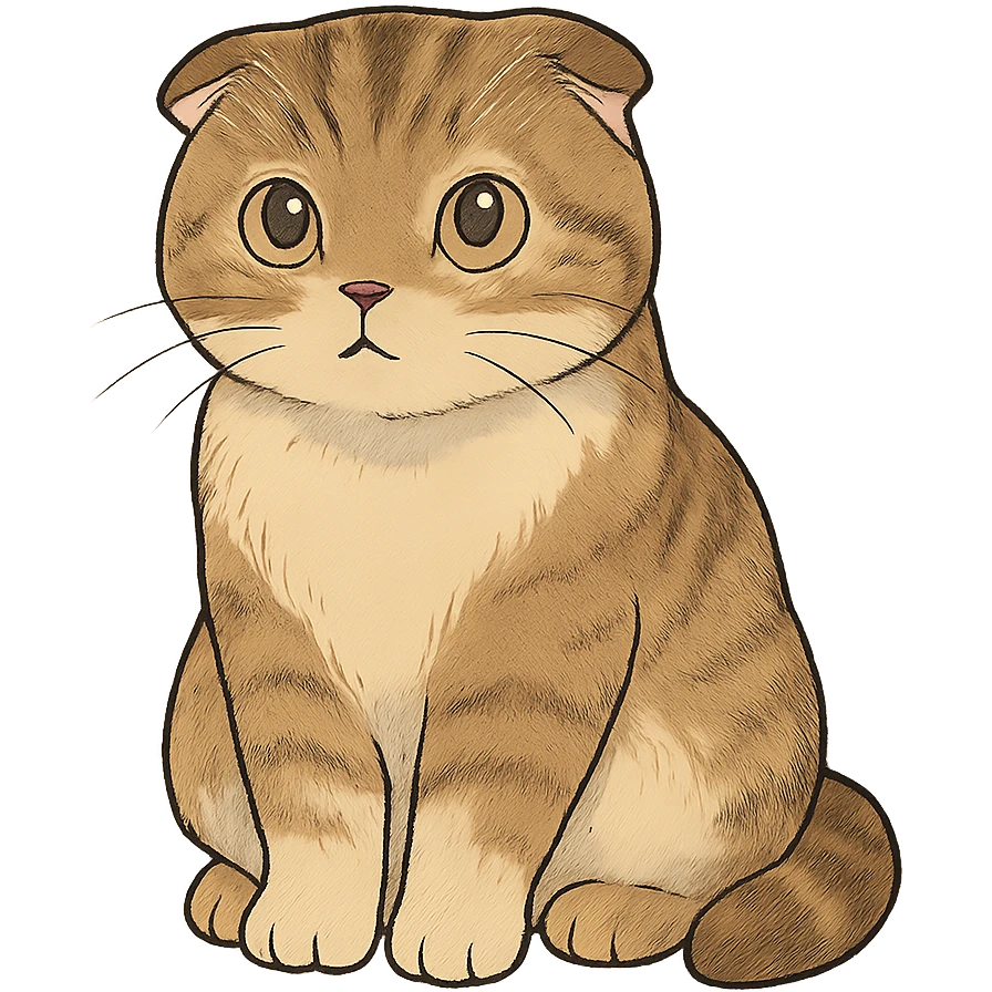 cute scottish fold cat emoji