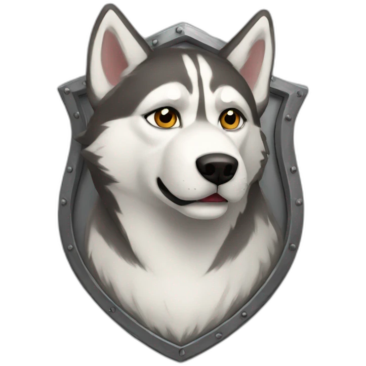 husky shield emoji