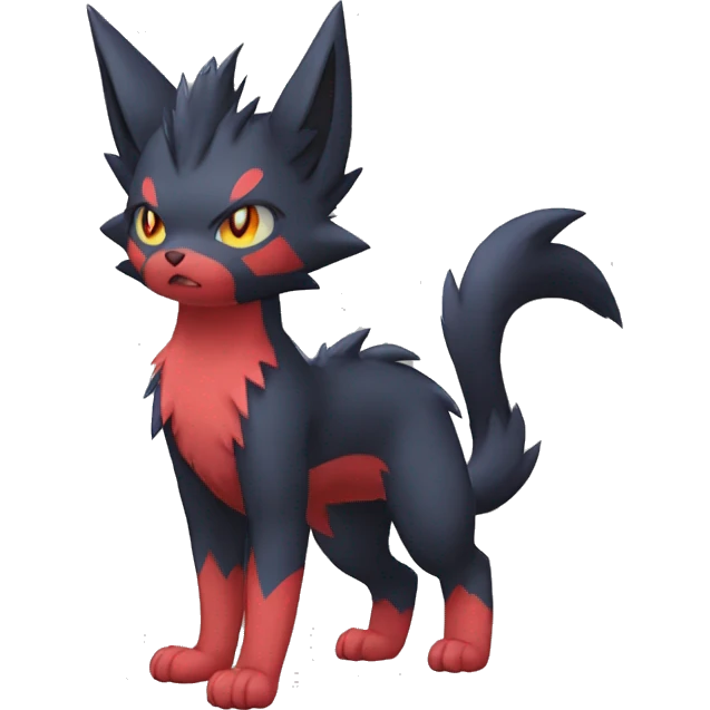 Litten-Zorua-Nargacuga-Sergal-Fakemon-hybrid full body emoji