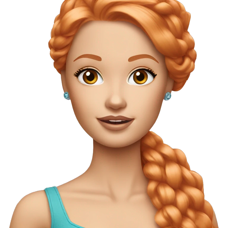 Beautiful Barbie ginger fair skin emoji