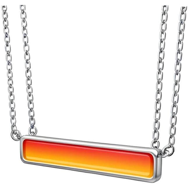 Heat colored horizontal bar necklace  emoji