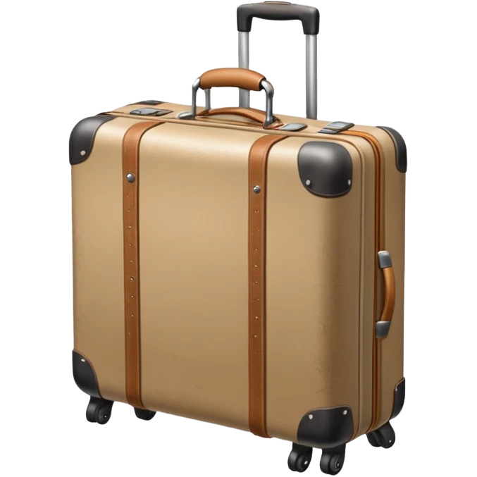 beige suitcase with wheels emoji