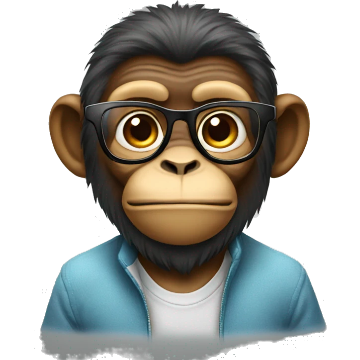 A monkey with glasses  emoji