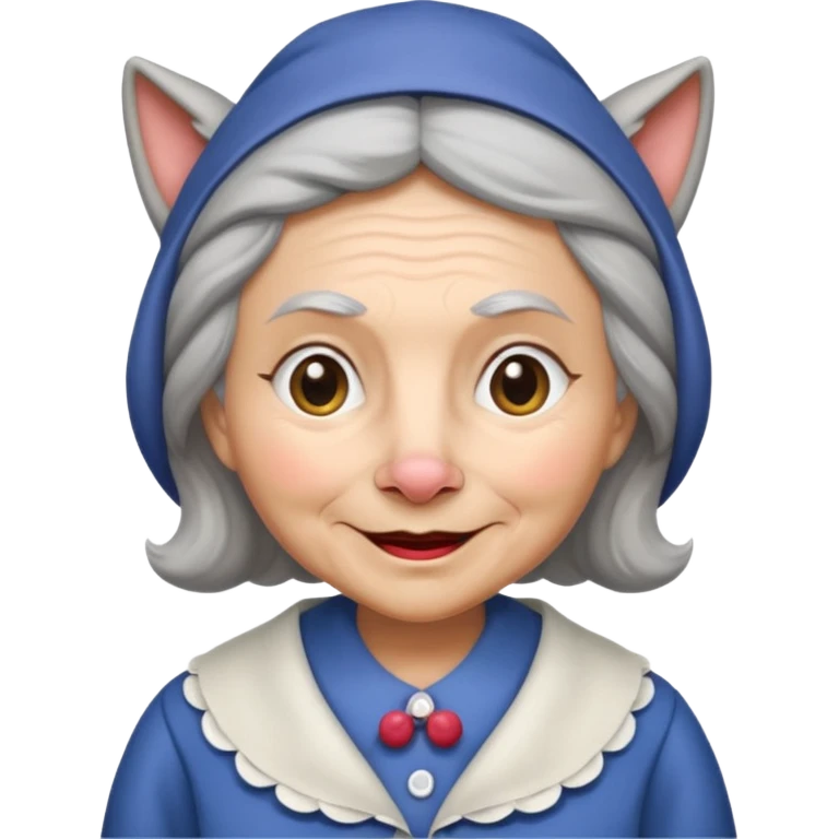 The big bad wolf is wearing Grandma's clothes. emoji