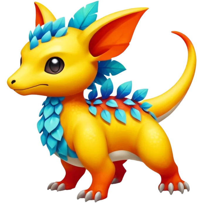 Elemental magical colorful exotic Pokémon-Fakémon-creature emoji