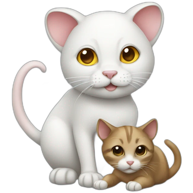 Cat and mouse emoji