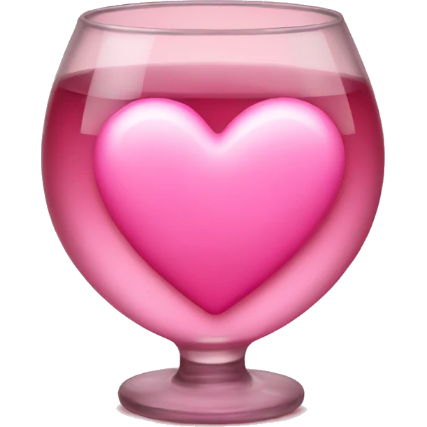 Pink heart with alcohol  emoji