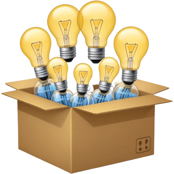 коробка з лампочками 💡🗃️ emoji