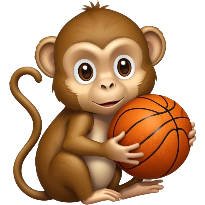 Monkey with a basketball  emoji