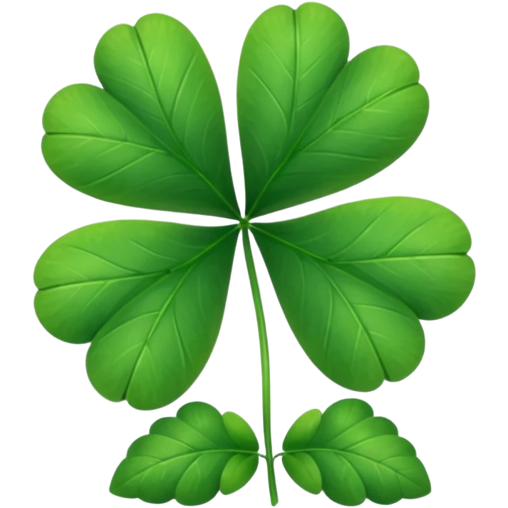 clover with 5 leaves (not 4) emoji
