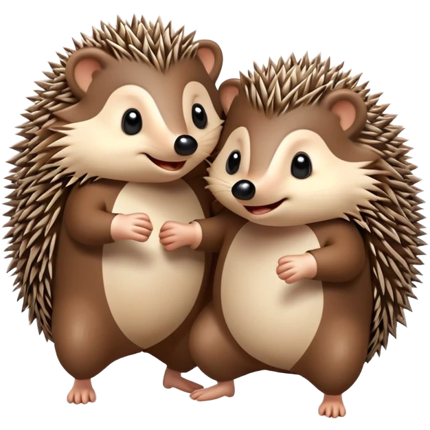 hedgehogs dancing together  emoji