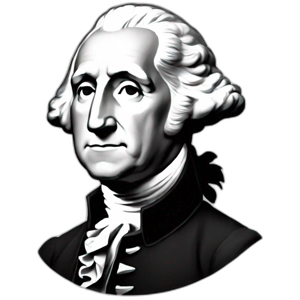 George Washington Black and White emoji