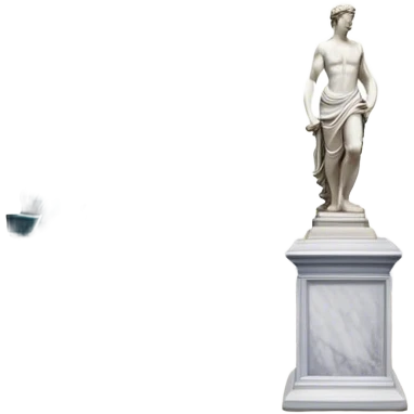 An icon featuring an elegant art gallery with classic paintings hanging on the walls, and sculptures displayed on pedestals. Visitors admire the exhibits, capturing the essence of culture, history, and art. Set against a transparent background. emoji