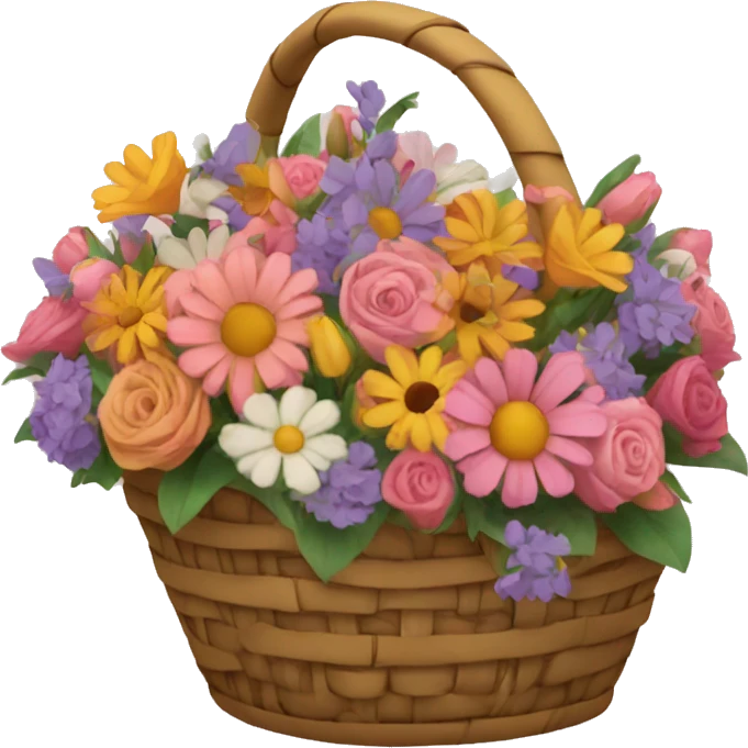basket full of flowers emoji