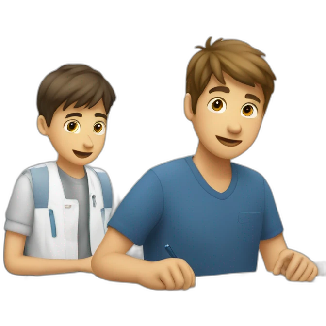 Un garçon entrain de e tricher au baccalauréat emoji