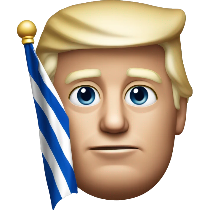 Realistic Donald Trump with Israel flag emoji