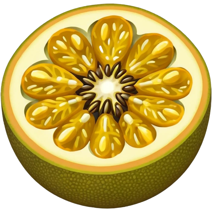 Create a yellow passion fruit emoji emoji