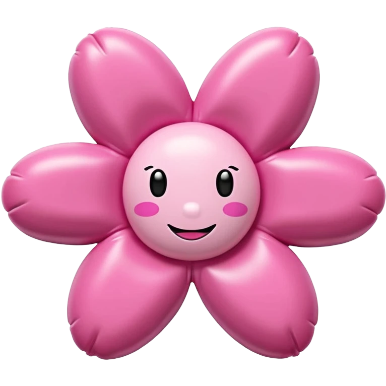   Murakami style inflatable SPAM meat pink flower art emoji
